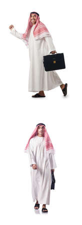 Arab businessman isolated on whiteの写真素材