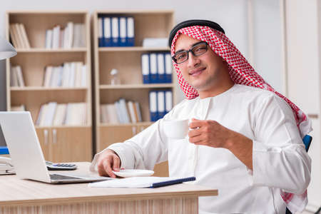 Arab businessman working in the officeの写真素材