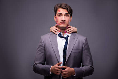 Man in funny romantic concept