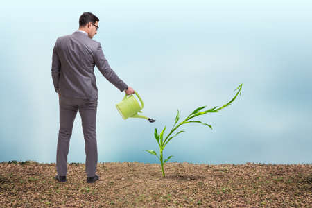 Businessman in new business conceptの写真素材