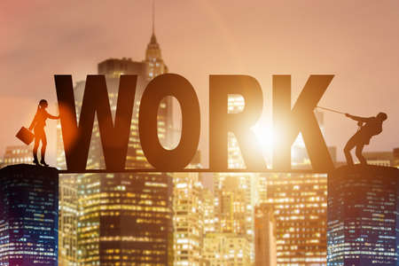 Business concept of hard workの写真素材