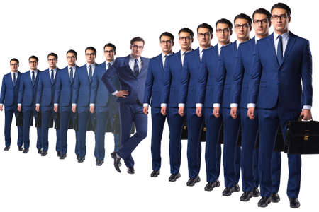 Standing out from the crown concept with businessmanの写真素材