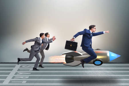 Competition concept with two businessmenの写真素材