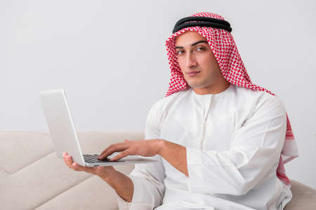 Young arab businessman in business conceptの写真素材