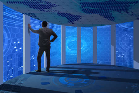 Businessman in business trading concept