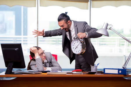 Man and woman in business conceptの写真素材