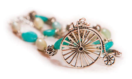 Elegant bracelet isolated on white backgroundの写真素材