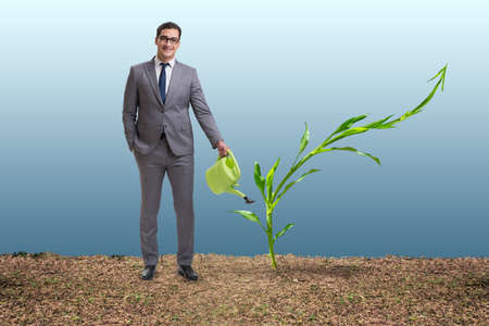 Businessman in new business conceptの写真素材