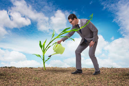 Businessman in new business conceptの写真素材