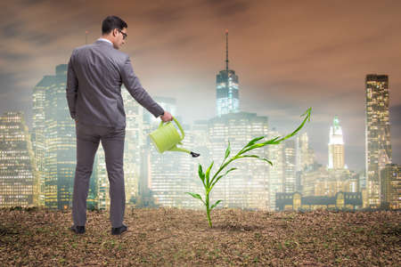 Businessman in new business conceptの写真素材