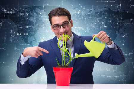 Businessman in new business conceptの写真素材