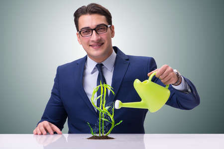 Businessman in new business conceptの写真素材