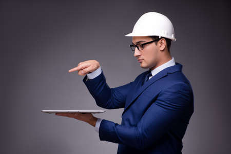 Young architect in industrial conceptの写真素材