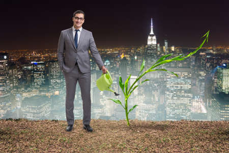 Businessman in new business conceptの写真素材