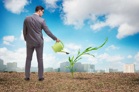 Businessman in new business conceptの写真素材