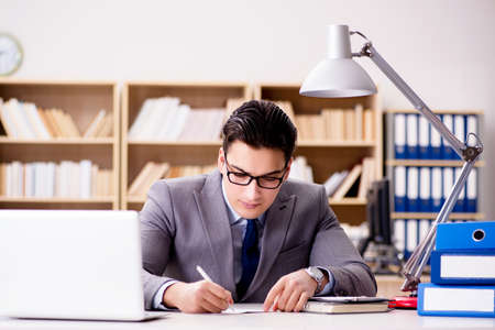 Businessman working in the officeの写真素材