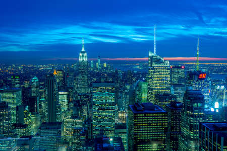 New York - DECEMBER 20, 2013: View of Lower Manhattan on Decembeのeditorial素材