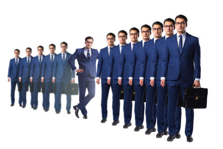 Standing out from the crown concept with businessmanの写真素材