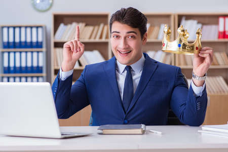 King businessman working in the officeの写真素材