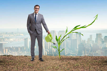 Businessman in new business concept