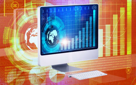 Computer screen in business concept