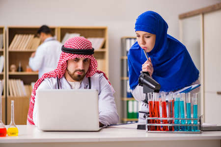 Diversity concept with doctors in hospitalの写真素材