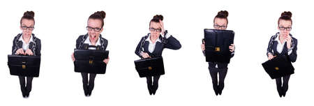 Woman with hands and handcuffsの写真素材