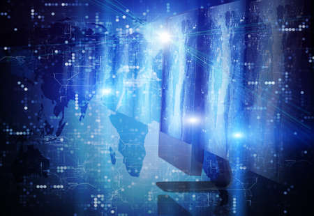 Computer screen in business concept