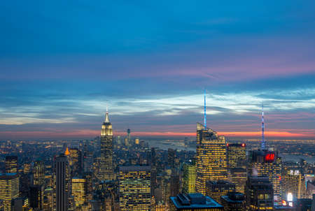 New York - DECEMBER 20, 2013: View of Lower Manhattan on Decembeのeditorial素材