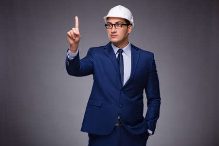 Young architect in industrial concept