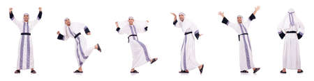 Arab man isolated on the whiteの写真素材