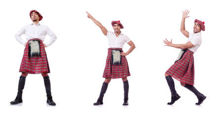 Scottish traditions concept with person wearing kilt
