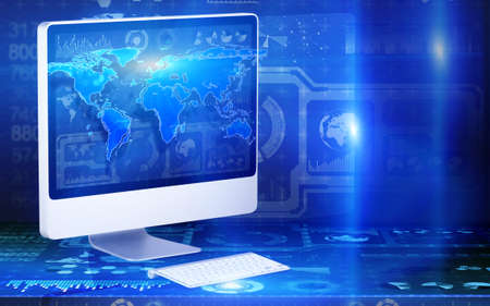 Computer screen in business concept