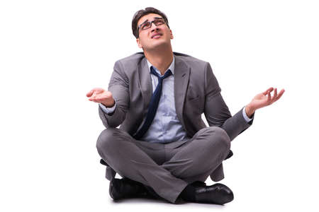 Bankrupt businessman isolated on white backgroundの写真素材