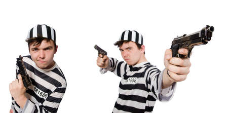 Funny prison inmate in conceptの写真素材