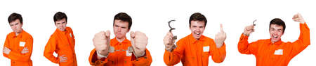 Funny prison inmate in conceptの写真素材