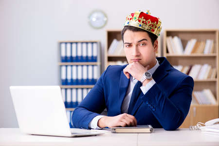 King businessman working in the officeの写真素材