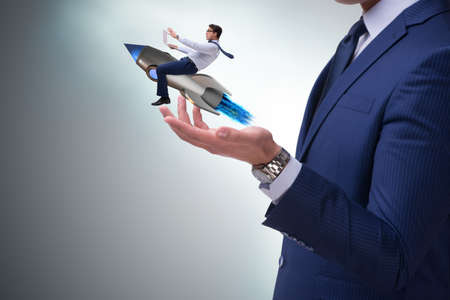 Businessman in start up business conceptの写真素材