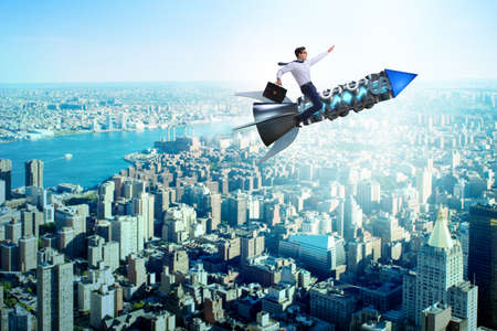 Businessman in start up business conceptの写真素材