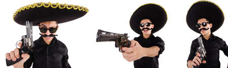 Funny mexican with sombrero hatの写真素材