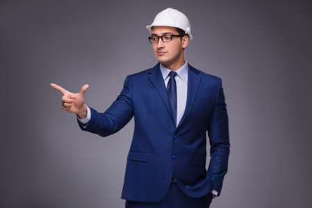 Young architect in industrial conceptの写真素材