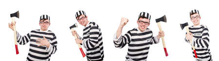 Funny prison inmate in conceptの写真素材