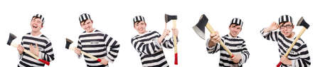 Funny prison inmate in conceptの写真素材
