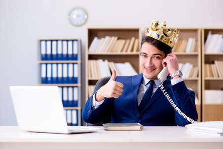 King businessman working in the officeの写真素材