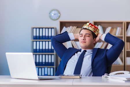 King businessman working in the officeの写真素材