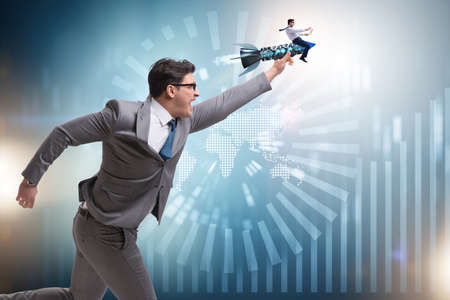 Businessman in start up business conceptの写真素材