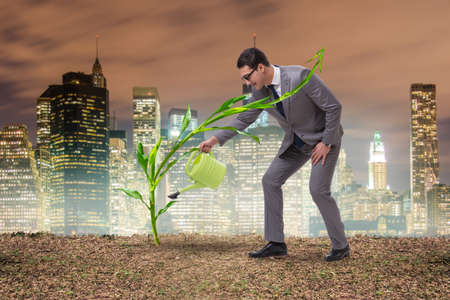 Businessman in new business conceptの写真素材