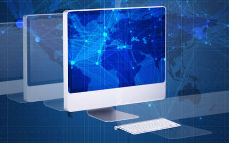 Computer screen in business concept