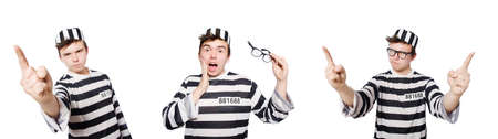 Funny prison inmate in concept