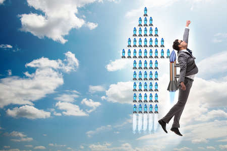 Businessman in start up business conceptの写真素材